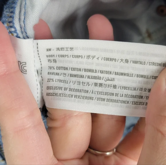 Abercrombie & Fitch Medium Wash Short Sleeve Straight Leg Tall Denim Jumpsuit - Picture 12 of 13